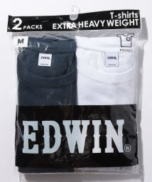 EDWIN(EDWIN)/【ＥＤＷＩＮ】【別注】 エドウィン パックＴシャツ 半袖 Ｔシャツ 2枚組み クルーネック ポケット付き/ネイビー