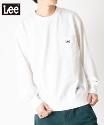 Lee(Lee)/【LEE】 リー ワンポイント刺繍＆袖ハウスマーク スウェット/トレーナー/ホワイト