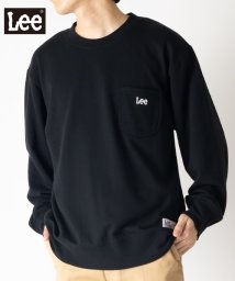 Lee(Lee)/【LEE】 リー ワンポイント刺繍＆袖ハウスマーク スウェット/トレーナー/ピュアブラック