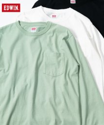 EDWIN(EDWIN)/【EDWIN】 エドウィン 無地 ポケット付き 長袖Tシャツ　ベーシックシリーズ/ソフトグリーン