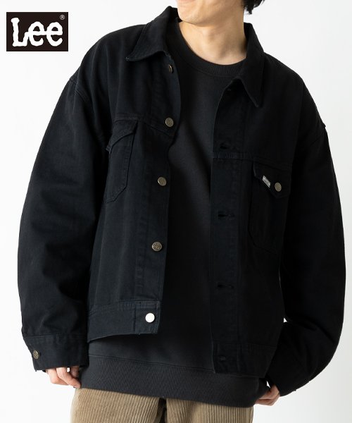 LEE(LEE)/【LEE】 リー RIDER　カラーデニム　ジャケット　オーバーサイズ/ビッグシルエット/ピュアブラック