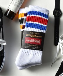 healthknit(ヘルスニット)/【Healthknit / ヘルスニット】3足セット ヘビーウェイト ロング ハイ クルー ソックス 靴下 3PACK SET SOCKS/マルチ5