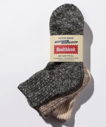 healthknit(ヘルスニット)/【Healthknit / ヘルスニット】「3足セット」 3P ヘビーウェイト ミドル クルー ソックス 足首 靴下/マルチ9