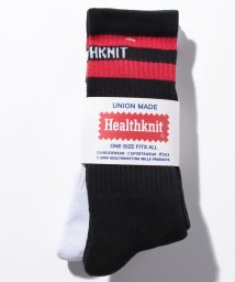 Healthknit(Healthknit)/【Healthknit / ヘルスニット】「2足セット」2P デザイン ロング ハイ ソックス 靴下 SPORTSWEAR LONG SOCKS/マルチ4