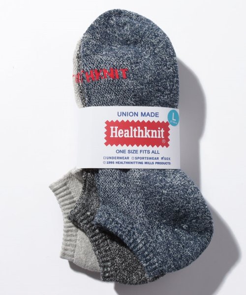 healthknit(ヘルスニット)/【Healthknit】くるぶしソックスLサイズ 大きいサイズの靴下/マルチ2