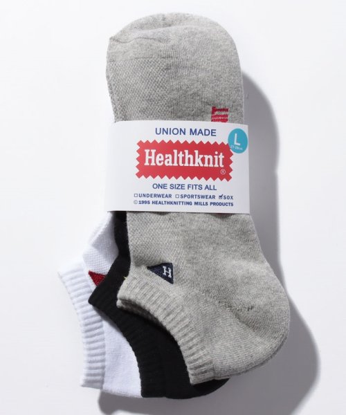 healthknit(ヘルスニット)/【Healthknit】くるぶしソックスLサイズ 大きいサイズの靴下/マルチ3