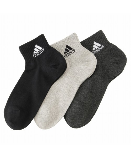 MAC HOUSE(men)(マックハウス（メンズ）)/adidas アディダス クォーターソックス ワンポイント 3足組 06004W/ミックス