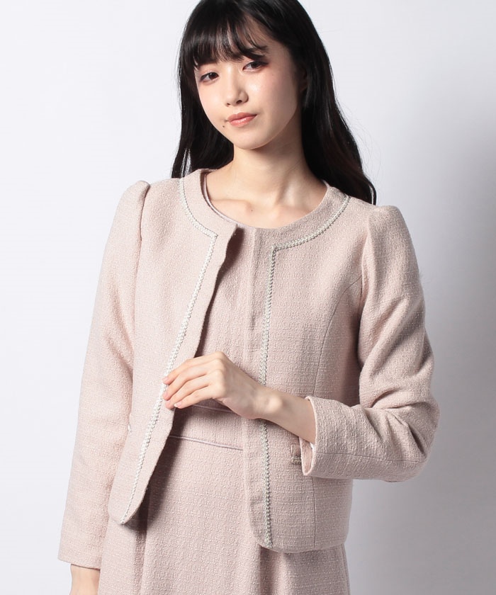ANAYI リングツイード ノーカラージャケット アウター | altebrucke.com