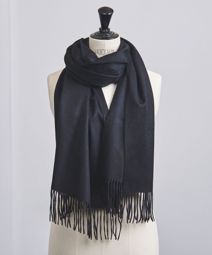 売筋品 Johnstons ジョンストンズ カシミヤ レディース ユナイテッドアローズ ストール United Solid Rjgev Free Black Arrows 新作 激安 Jlt Polinema Org