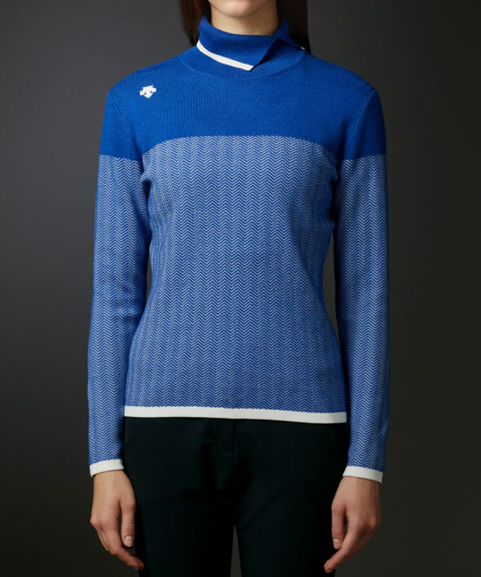 ずっと気になってた デサントゴルフ 長袖 ポリエステル ニット