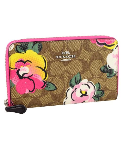 COACH(コーチ)/【Coach(コーチ)】Coach コーチ MEDIUM ID WALLET VINTAGE ROSE/カーキマルチ