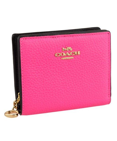 COACH(コーチ)/【Coach(コーチ)】Coach コーチ SNAP WALLET IN COLORBLOCK/ピンク