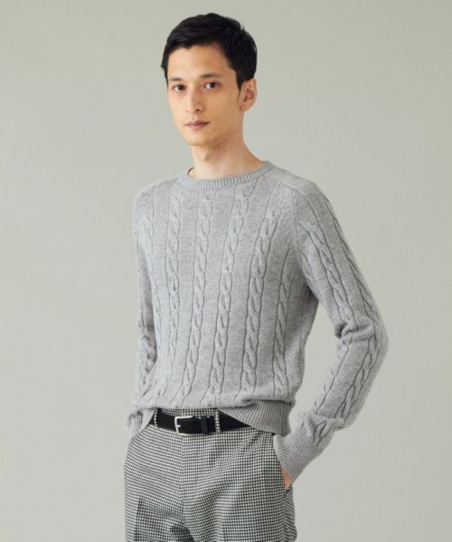 カシミヤ100 ミドルゲージ ケーブルニット メンズファッション 阪急百貨店公式通販 阪急 Men S Online Store