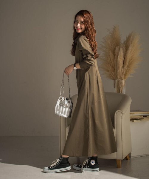 タイプライターシャツワンピース 洗濯機で洗える ビッキー Vicky Magaseek