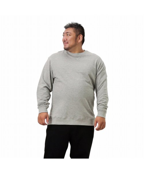 MAC HOUSE(men)(マックハウス（メンズ）)/[大きいサイズ] DISCUS ディスカス 裏毛クルースウェット キングサイズ R1098－561K/グレー