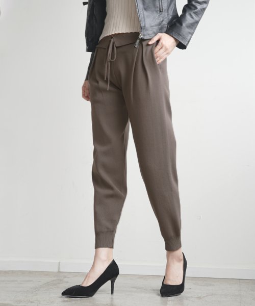 セール パンツ ニットパンツ ジョガーパンツ イージーパンツ ベーシック テーパードパンツ ニットジョガーパンツ フューティアランド Futier Land Magaseek