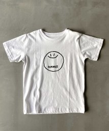 OMNES(オムネス)/【OMNES】キッズ 綿麻カットプリント半袖Tシャツ/ホワイト