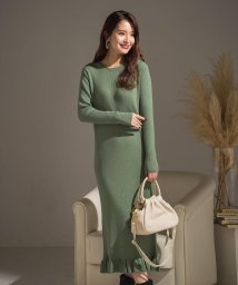 セール Ribニットminiフリルワンピース 手洗い可能 ビッキー Vicky Magaseek