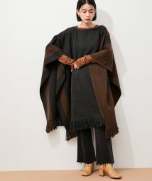 ADAM ET ROPE'(アダム　エ　ロペ)/【ADAWAS】FRINGED KAFTAN/ブラウン（22）