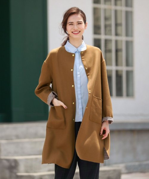 セール ウールダブルクロスノーカラーコート マッキントッシュ フィロソフィー Mackintosh Philosophy Magaseek