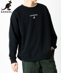 KANGOL(KANGOL)/【KANGOL】 カンゴール　ワンポイント　ロゴ　ミニ刺繍　長袖　スウェット/ブラック