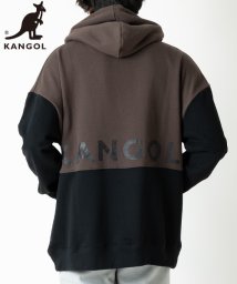 KANGOL(KANGOL)/【KANGOL】 カンゴール　セパレート　バイカラー　長袖　プルパーカー/ビッグシルエット/ストリート/ブラウン