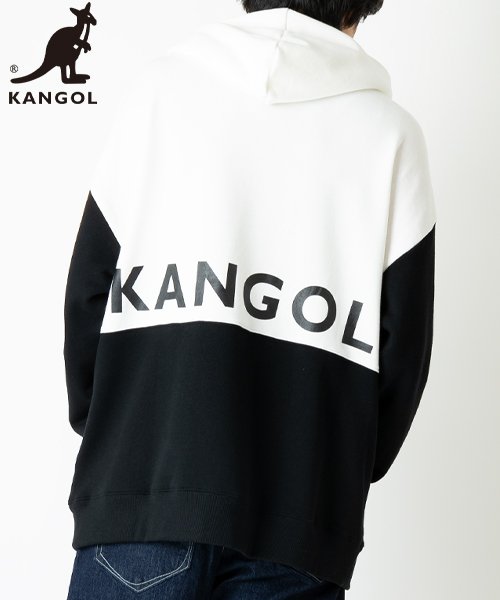 KANGOL(KANGOL)/【KANGOL】 カンゴール　セパレート　バイカラー　長袖　プルパーカー/ビッグシルエット/ストリート/オフホワイト