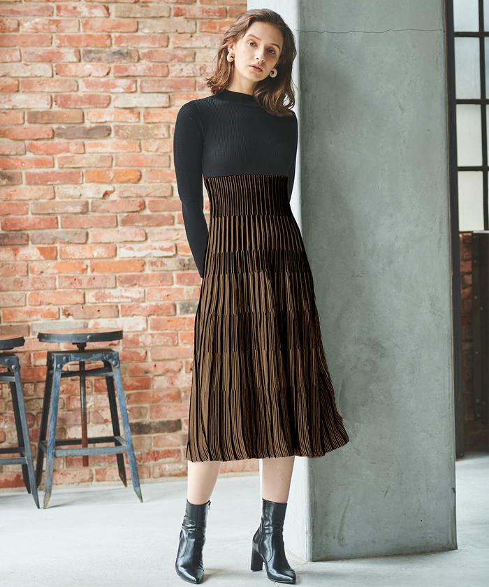 【新品未使用】★And Coutureアンドクチュール ニットワンピーススカート