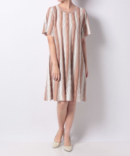 人気カラーの 配色半袖ニットワンピース ワンピース ドレス Activitycentersm Com