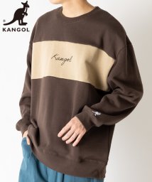 KANGOL(KANGOL)/【KANGOL】 カンゴール 切替デザイン 長袖スウェット/ブラウン