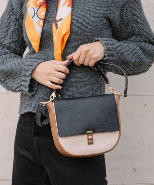 ペルケ Perche ゴートかぶせヒネリ金具2wayショルダーバッグ ペルケ Perche Magaseek