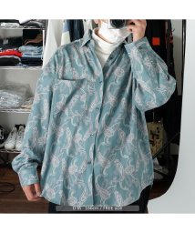 セール 長袖シャツ メンズ 柄シャツ レディース シャツ 長袖 グラフィック ルーズ 長袖シャツ ビッグシルエット 総柄 トップス 大きめ ゆったり 派手 柄 シャツ ワンフォークロージング 1111clothing Magaseek