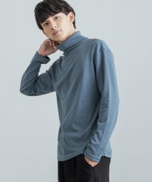 タートルネックtシャツ メンズ レディース ハイネック ロンt スムース 長袖 綿 コットン カジュアル 無地 シンプル 重ね着 レイヤード モックネック リラ ロッキーモンロー Rocky Monroe Magaseek