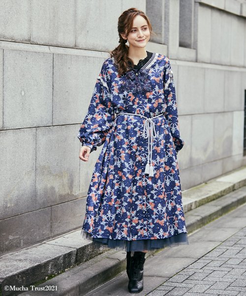 セール アクシーズファム Axes Femme ミュシャ ガウンワンピース Magaseek