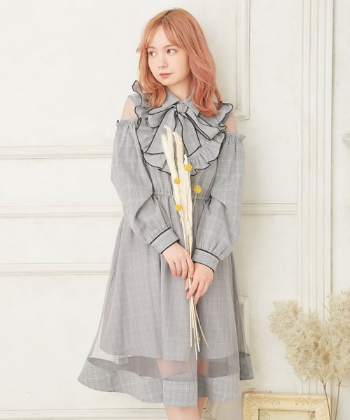 セール チュール重ねフリルボウタイ ワンピース イング Ingni Magaseek