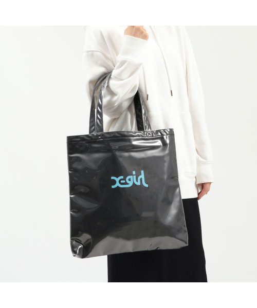 エックスガール トートバッグ X Girl Mills Logo Tote Bag トート 持ち手 長め B4 中学生 高校生 エックスガール X Girl Magaseek