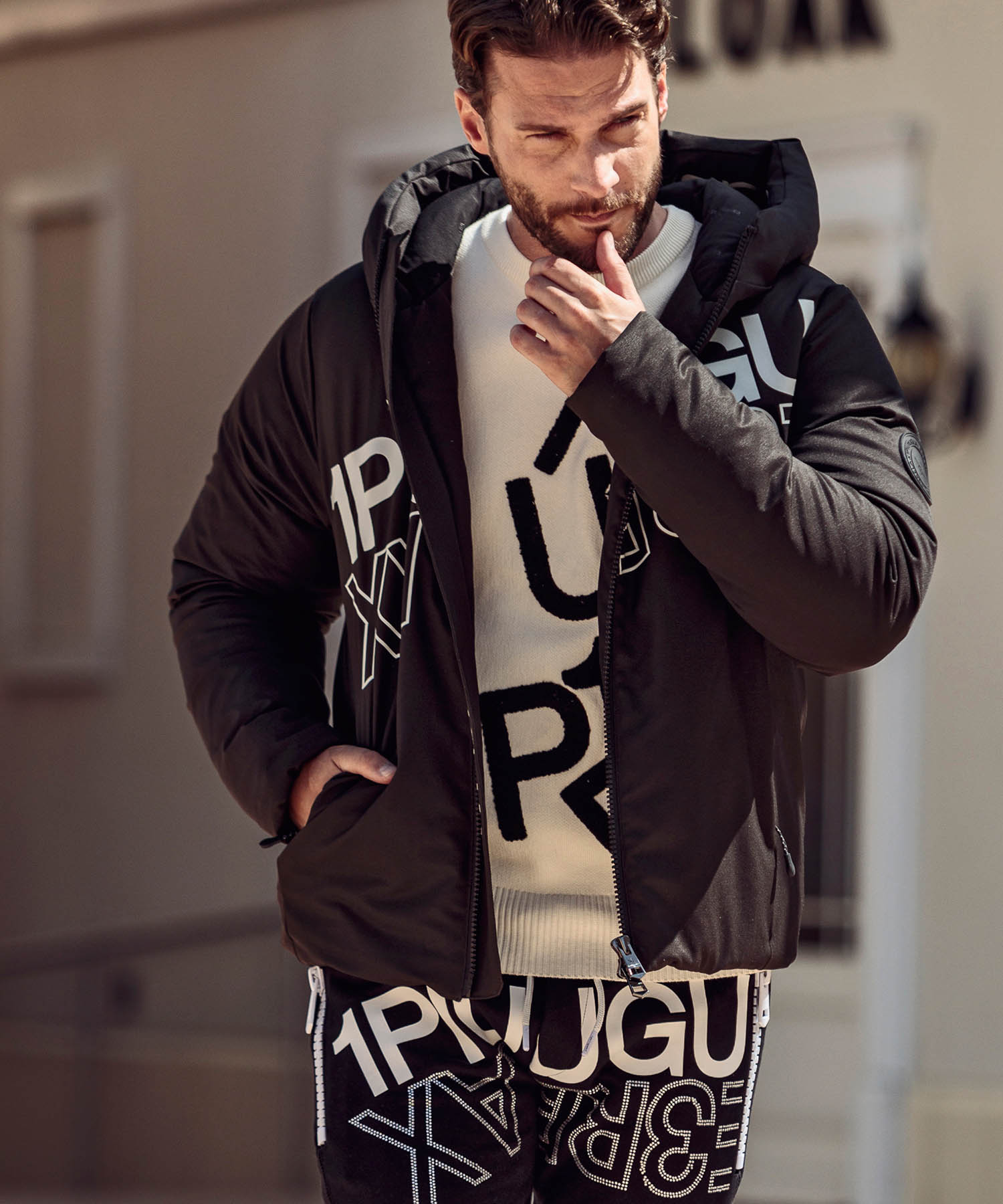 ハイデンシティダブルロゴダウンジャケット(504333429)｜HANKYU MEN'S