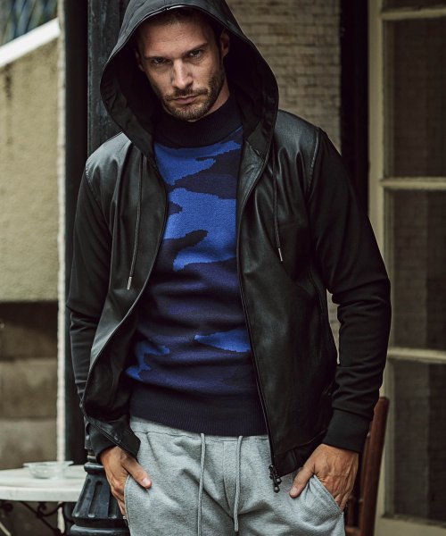 ウォッシャブルレザーパーカー メンズファッション 阪急百貨店公式通販 阪急 Men S Online Store