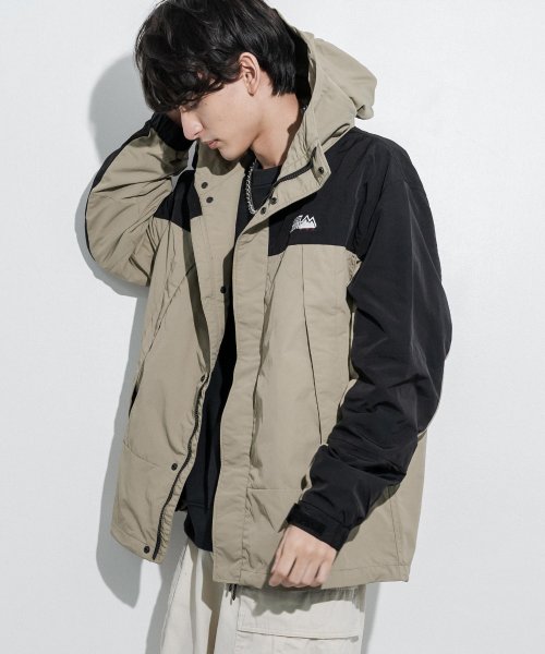 ロッキーモンロー Rocky Monroe First Down ファーストダウン マウンテンパーカー フードジャケット メンズ レディース ウインドブレーカー ビッグシルエット サプレックスナイロン ア Magaseek