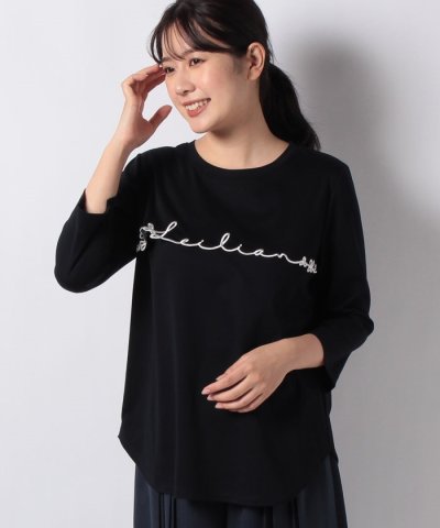 ロゴ刺繍ロングスリーブTシャツ【Leilian WHITE LABEL】