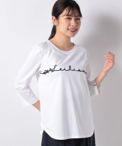 ロゴ刺繍ロングスリーブTシャツ【Leilian WHITE LABEL】