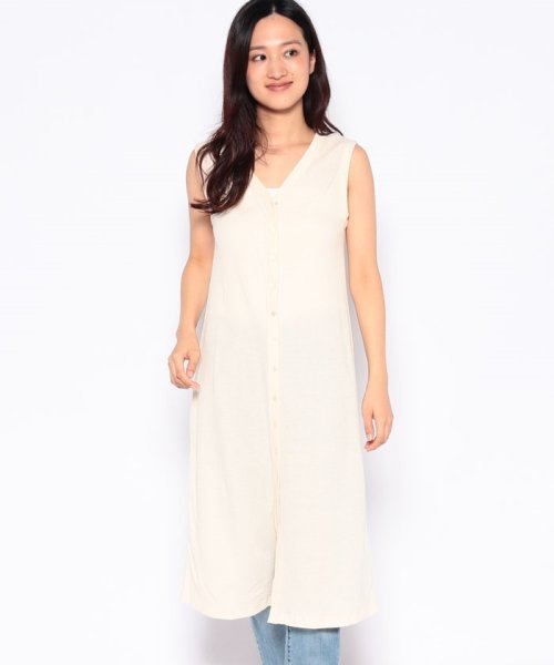 セール E Hyphen World Gallery イーハイフンワールドギャラリー ワッフルノースリーブvネックワンピース Offprice Ec Offprice Ec Magaseek