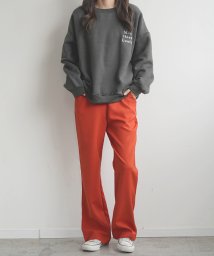 futier land(フューティアランド)/スラックス フレアパンツ ワイドパンツ カラーパンツ パンツ シンプル 韓国 ファッション / シンプルスラックスフレアパンツ/オレンジ