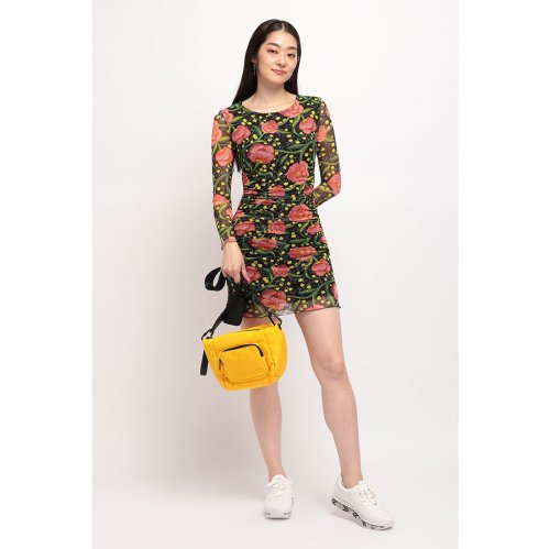 セール 裏地付きレディーススリムプリントワンピース デシグアル Desigual Magaseek