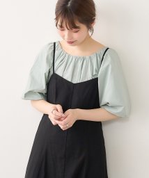 NICE CLAUP OUTLET(ナイスクラップ　アウトレット)/【natural couture】ボリュームスリーブ2WAYギャザーブラウス/ミント