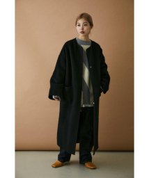BLACK BY MOUSSY(ブラックバイマウジー)/no collar rever coat/BLK