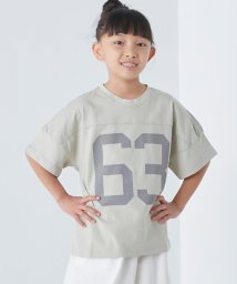 OMNES(オムネス)/【OMNES】キッズ バイオ加工 フットボールロゴプリント半袖Tシャツ/モスグリーン