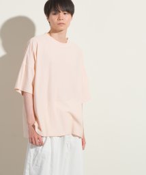 OMNES(オムネス)/【OMNES】メンズ 梨地ビッグボックス半袖Tシャツ/ライトピンク