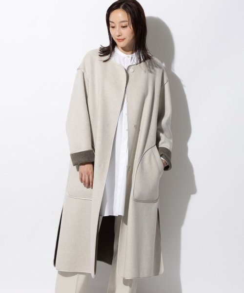 リバーシブル ノーカラーコート レディースファッション 阪急百貨店公式通販 Hankyu Fashion