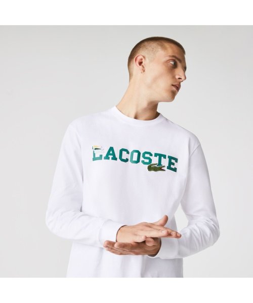 セール カレッジプリントロングスリーブtシャツ ラコステ メンズ Lacoste Mens Magaseek
